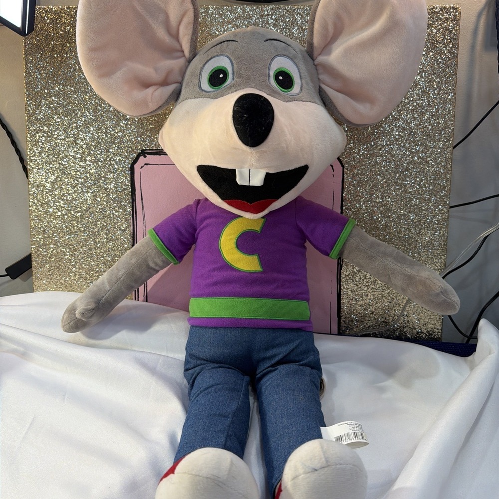 Rare Large 30" "CHUCK E CHEESE" Plush Figure‎ Stuffed Toy Mouse Collectors Clean